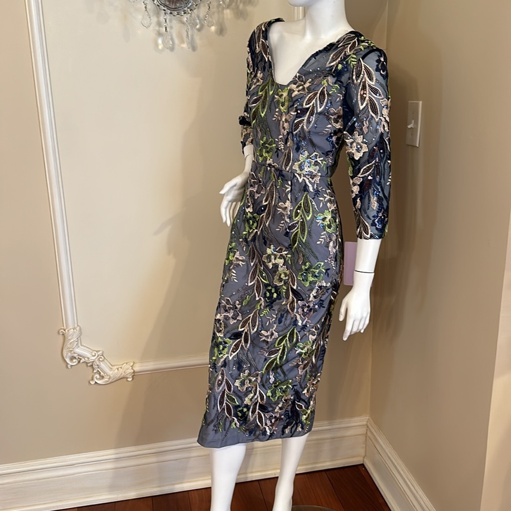 JS Collections Women's Floral Sheath Dresses size 4 - Picture 7 of 14